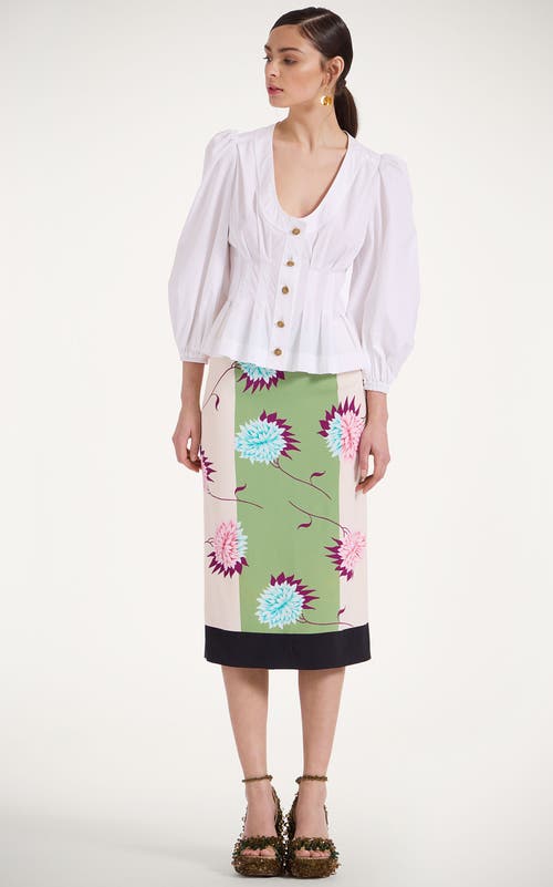 Shop La Doublej Pencil Skirt Derby Placée Multicolor