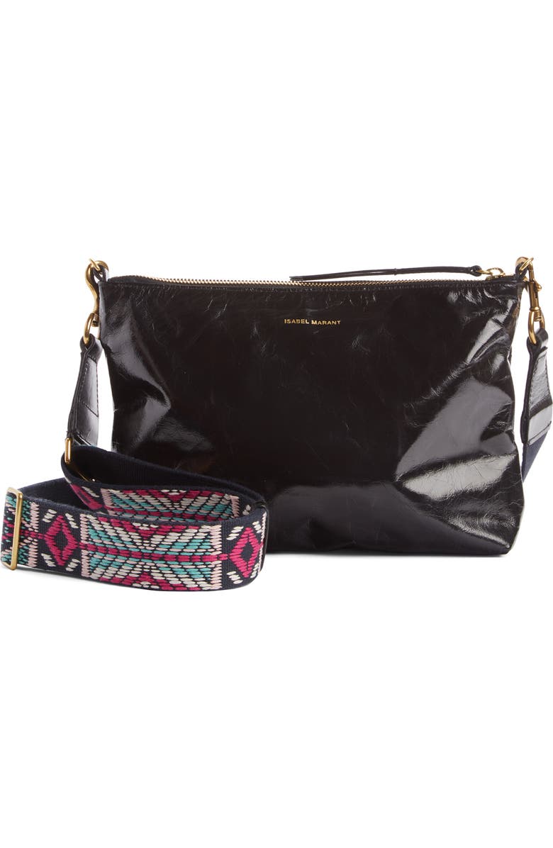 Isabel Marant Nessah Leather Crossbody Bag, Main, color,