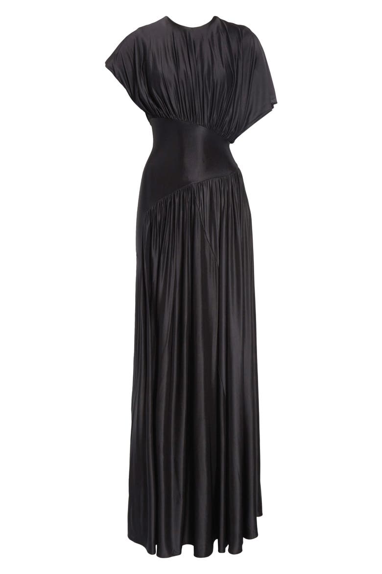 Asymmetric Waist Panel Dress, Alternate, color, BLACK