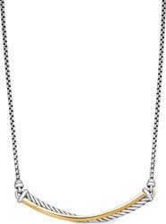 David Yurman Crossover Bar Necklace with 18K Gold