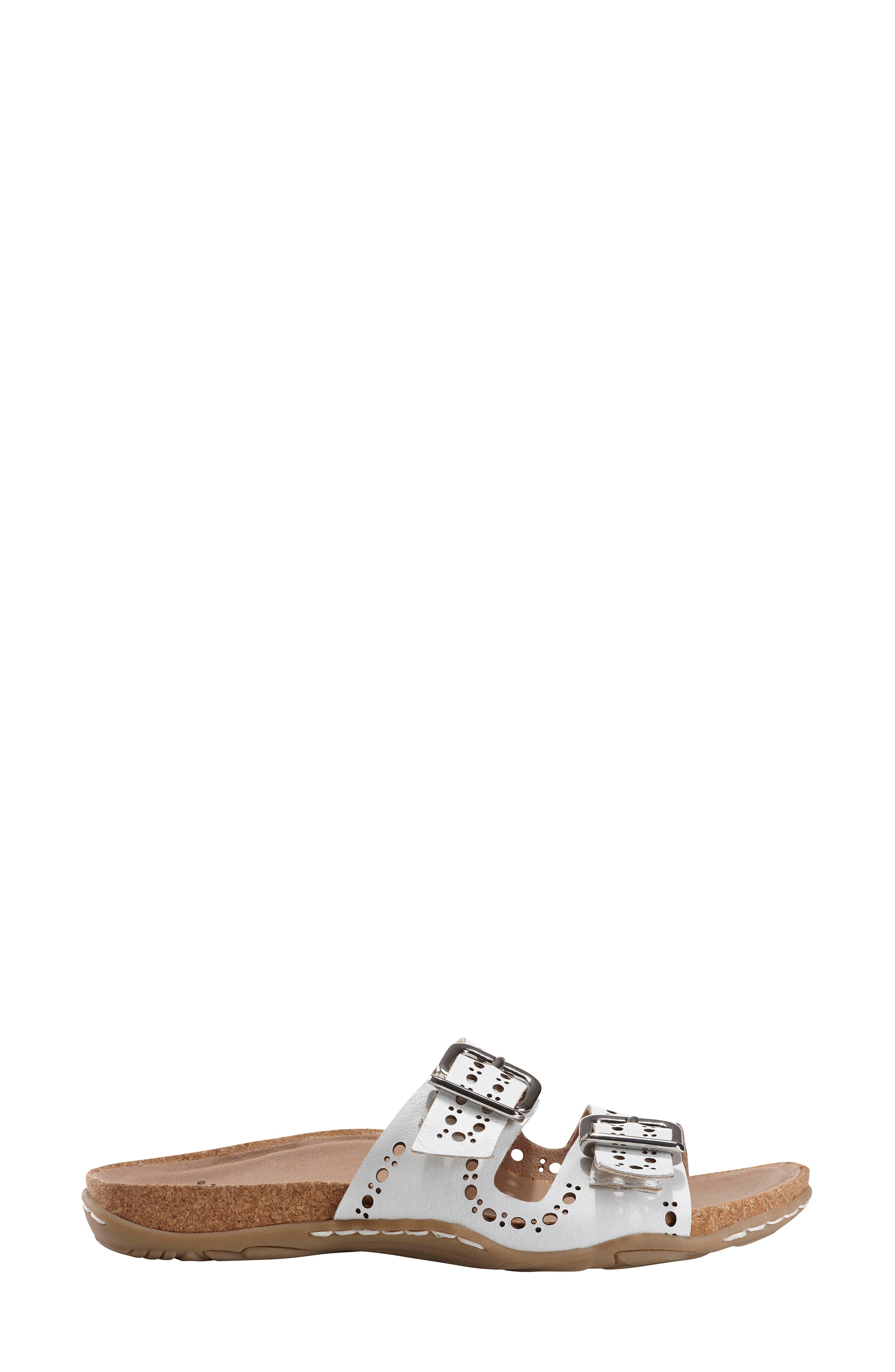 Havana Slide Sandal, Alternate, color, WHITE LEATHER