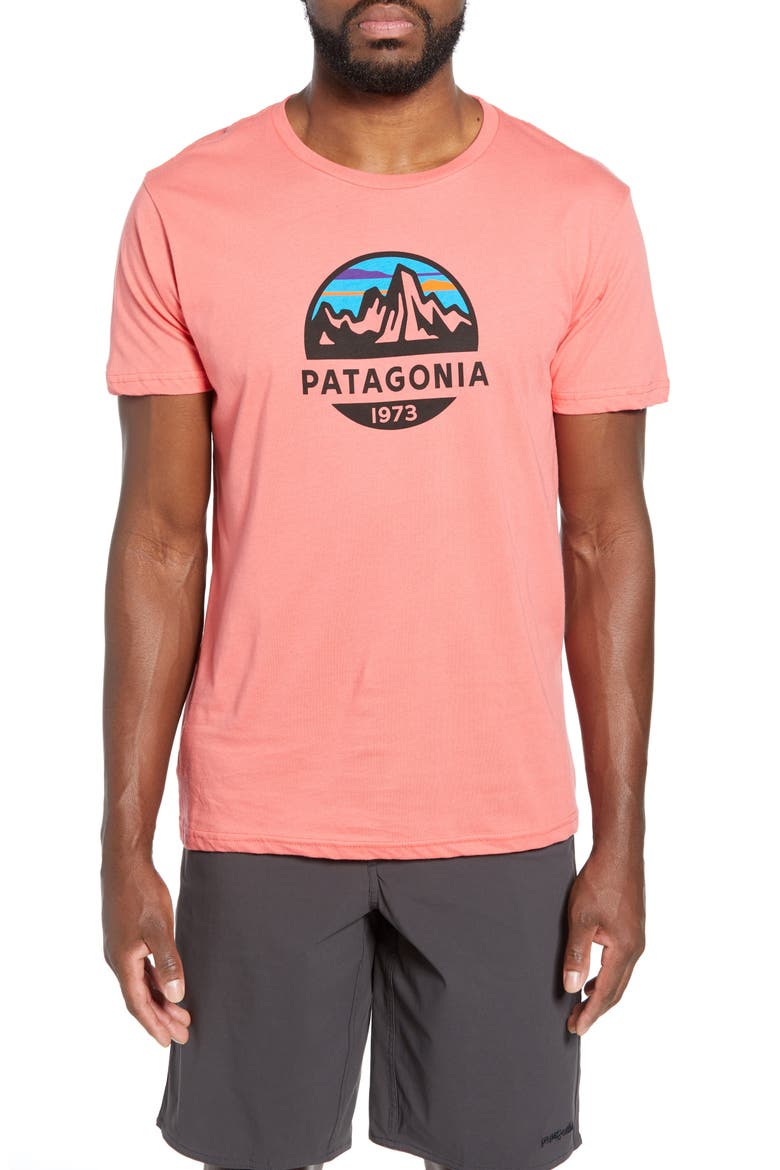 Fitz Roy Scope Crewneck T-Shirt, Main, color, SPICED CORAL
