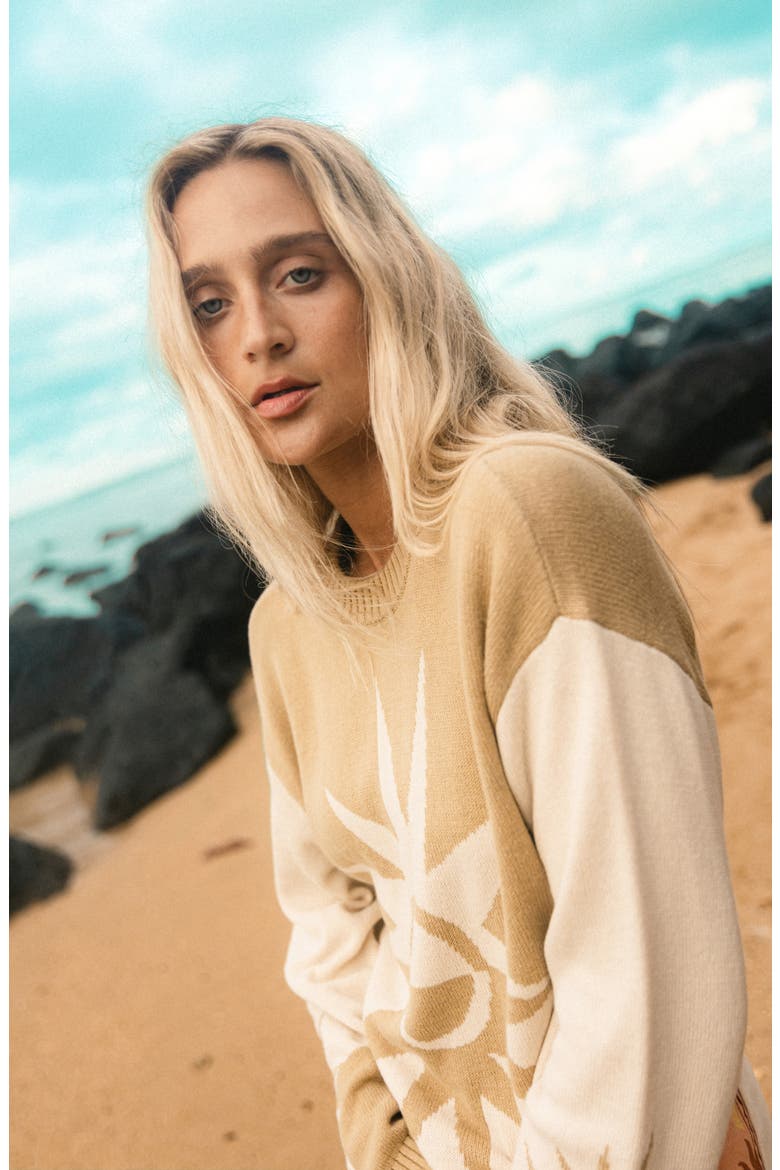 Reverse Heat Oversize Cotton Blend Sweater, Alternate, color, GREEN ASH