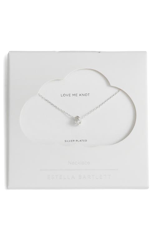 Estella Bartlett Knot Charm Necklace In Metallic