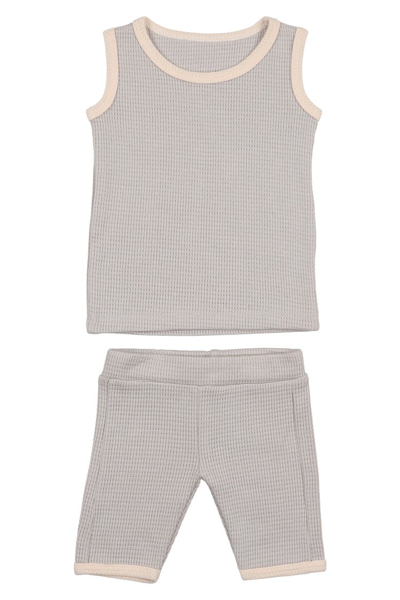 Kids' Waffle Knit Tank & Shorts Set, Main, color, SLATE