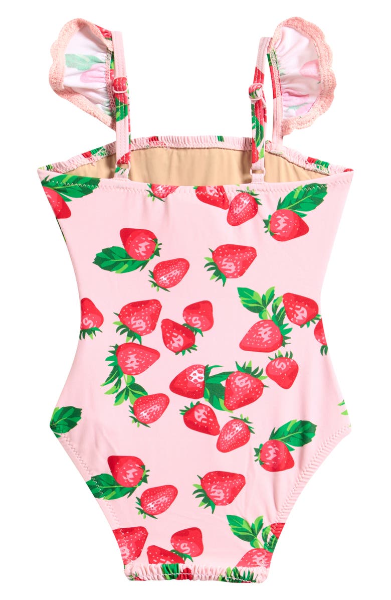 Shade Critters Kids' Print Smocked One-Piece Swimsuit, Alternate, color, Pink