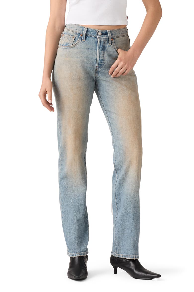 501® Curve High Waist Straight Leg Jeans, Main, color, OFF ROADING STF STR