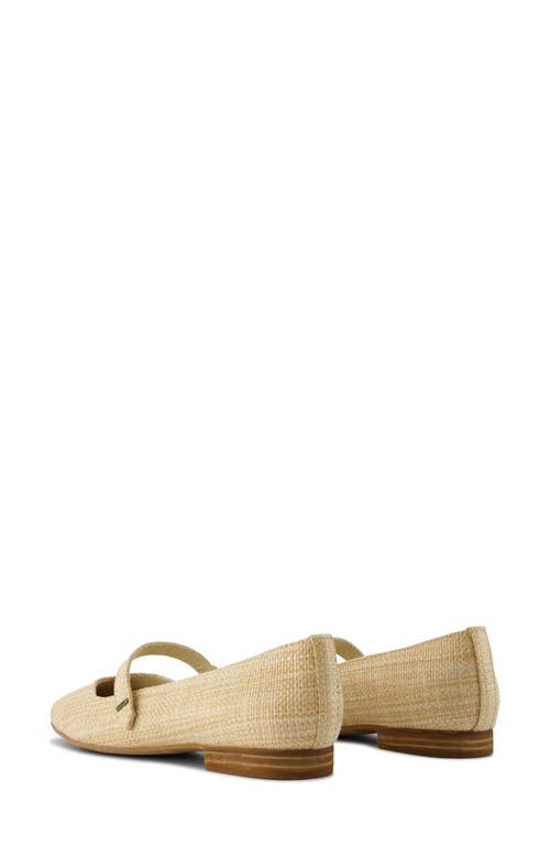 Toms Bianca Mary Jane Flat In Almond Raffia