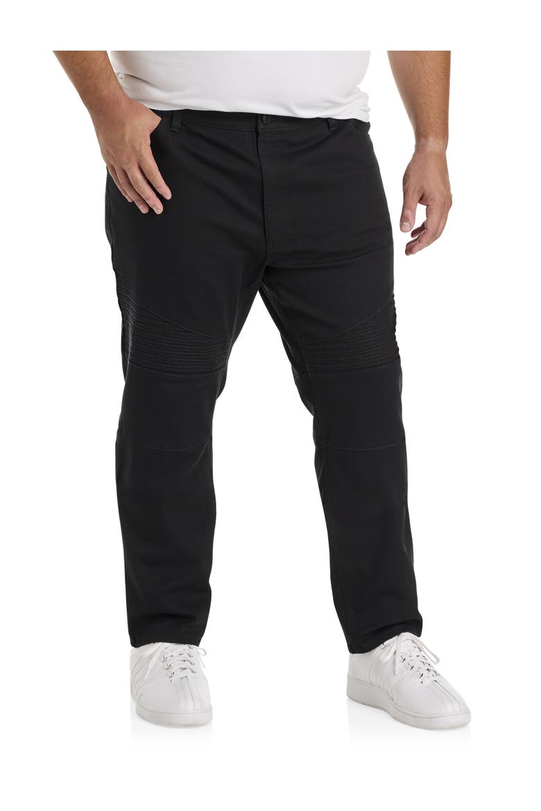 Black Moto Tapered-Fit Jeans, Main, color, BLACK MOTO