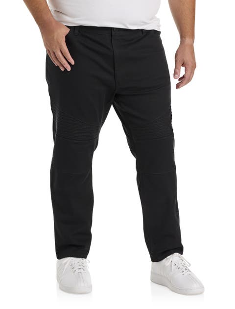 Black Moto Tapered-Fit Jeans