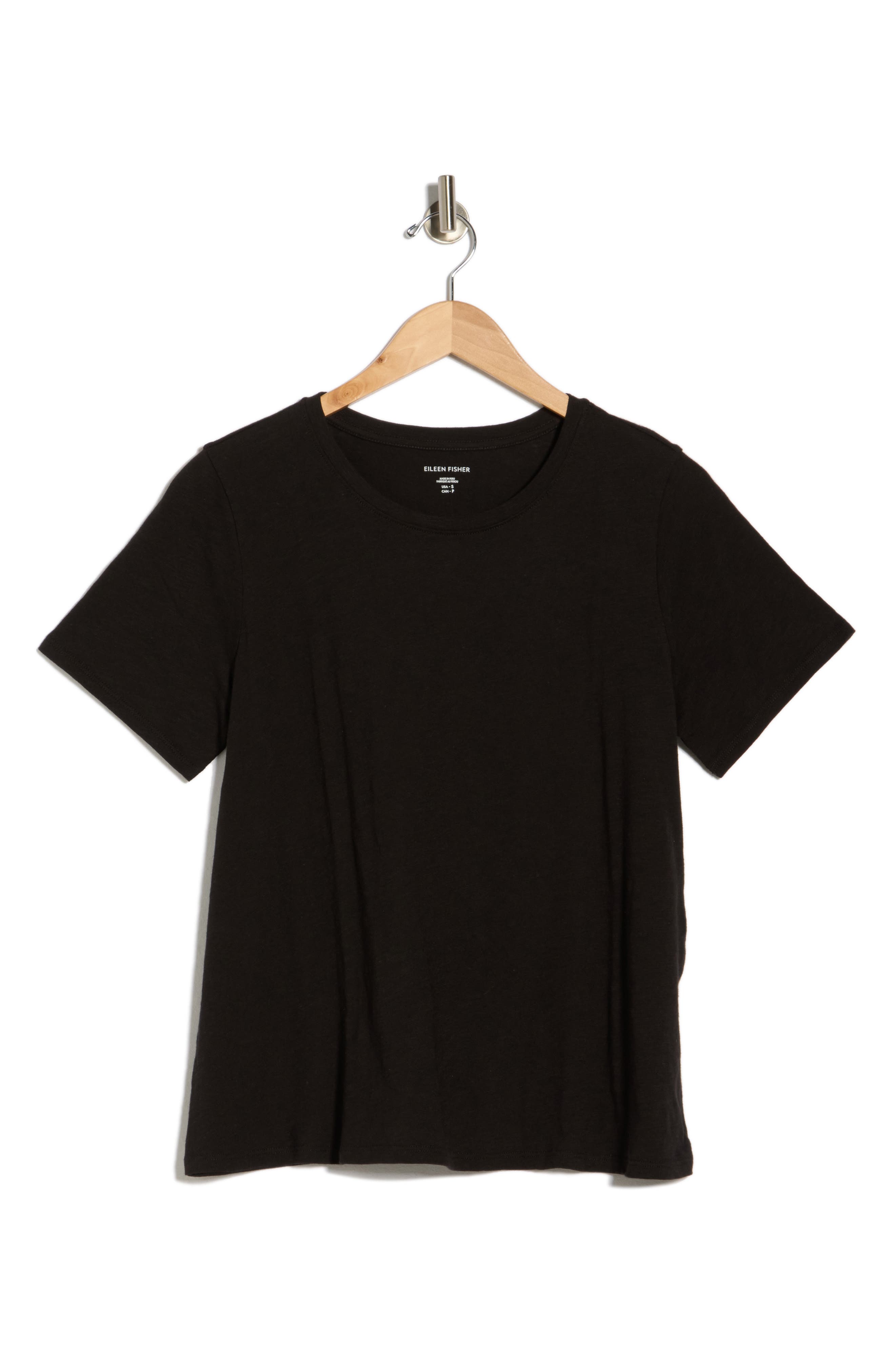 Eileen Fisher Crewneck Short Sleeve Organic Cotton T-Shirt