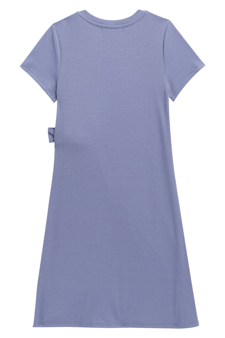 Kids' Side Tie T-Shirt Dress, Alternate, color, LIGHT BLUE