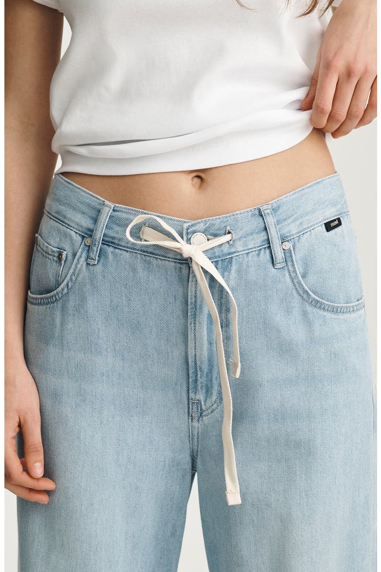 Nella Wide Leg Drawstring Jeans, Alternate, color, BLEACHED WELL BLUE
