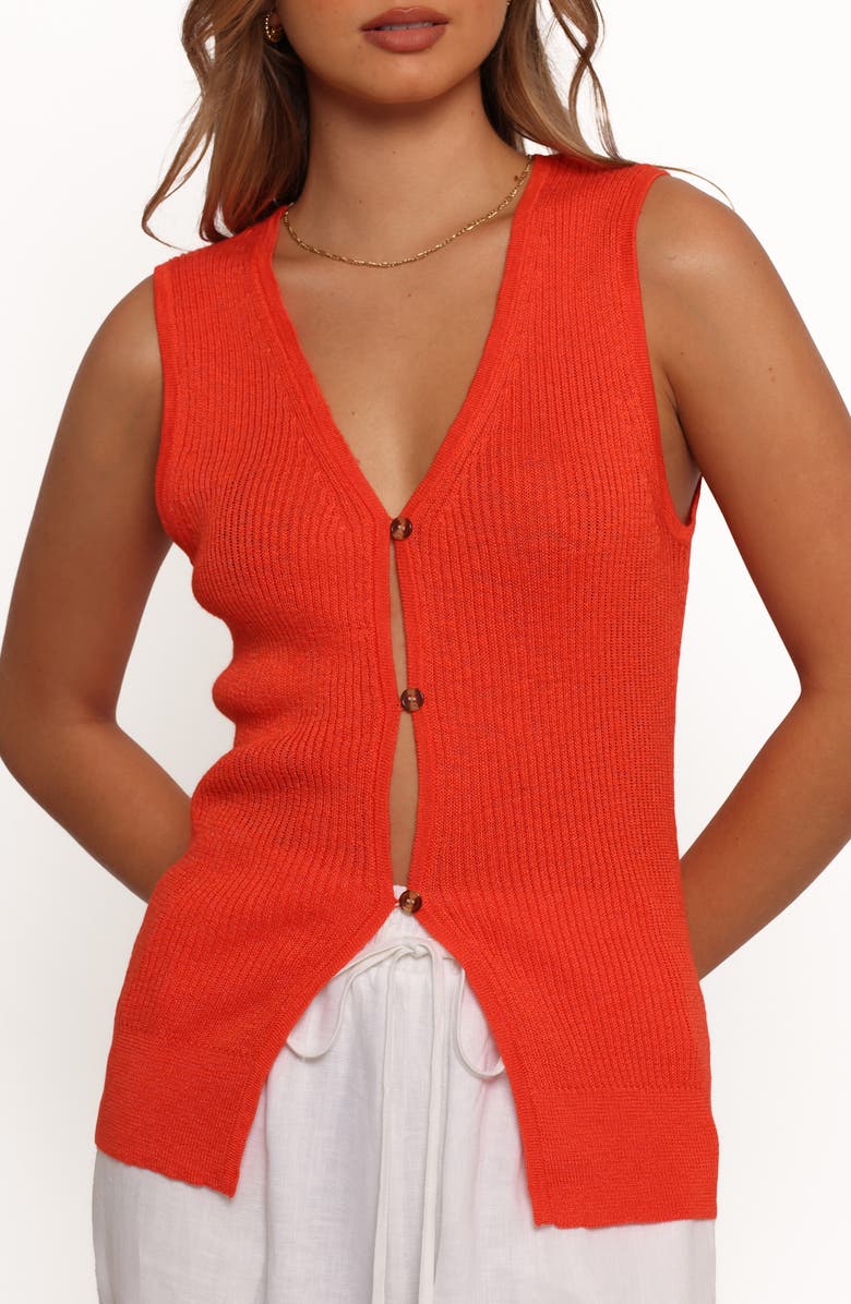 Petal & Pup Parma Sweater Vest, Alternate, color, Blood Orange
