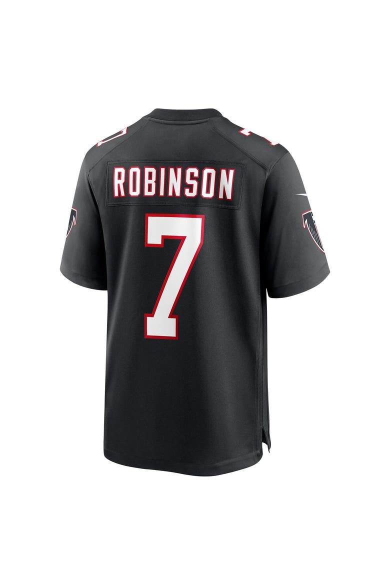 Men's Nike Bijan Robinson Black Atlanta Falcons 2023 NFL Draft First Round Pick Throwback Game Jersey, Alternate, color, Black