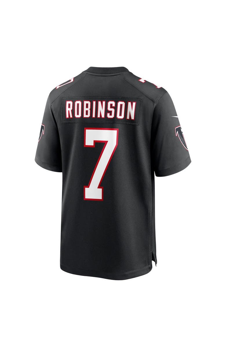 Nike Men's Nike Bijan Robinson Black Atlanta Falcons 2023 NFL Draft First Round Pick Throwback Game Jersey, Alternate, color, Black