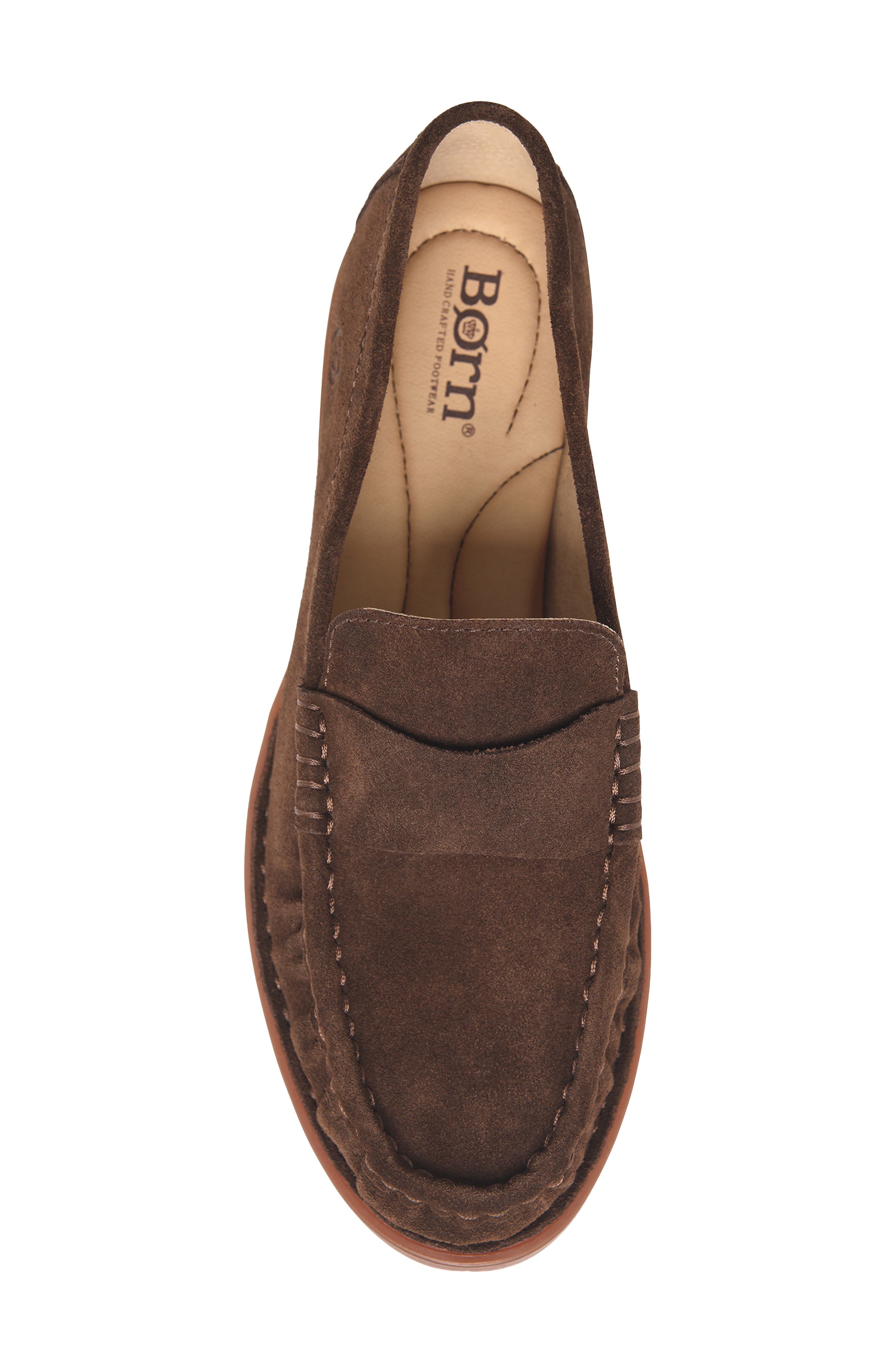 Børn Maris Loafer, Alternate, color, Dark Brown Suede