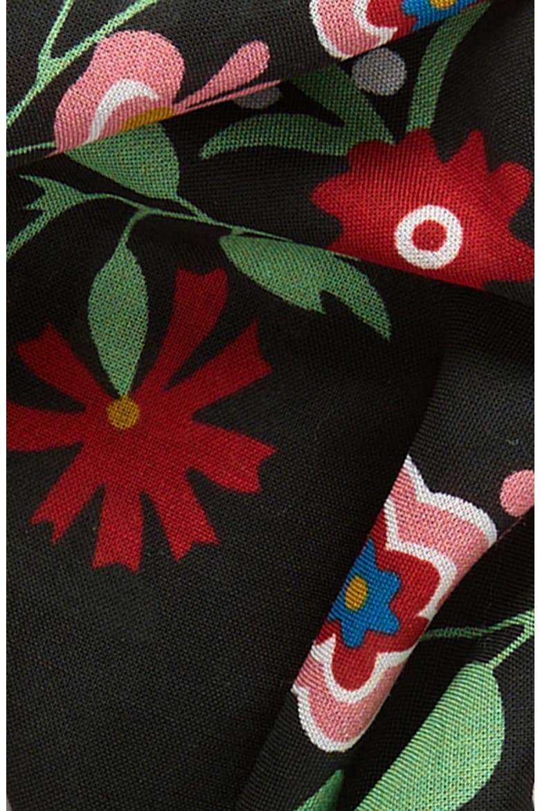 Beaded Cotton Bandana, Alternate, color, BLACK- RED COMBO
