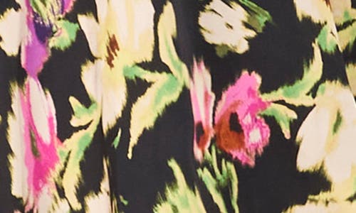Vince Camuto Plus Size Floral-print Belted Maxi Dress In Rich Black