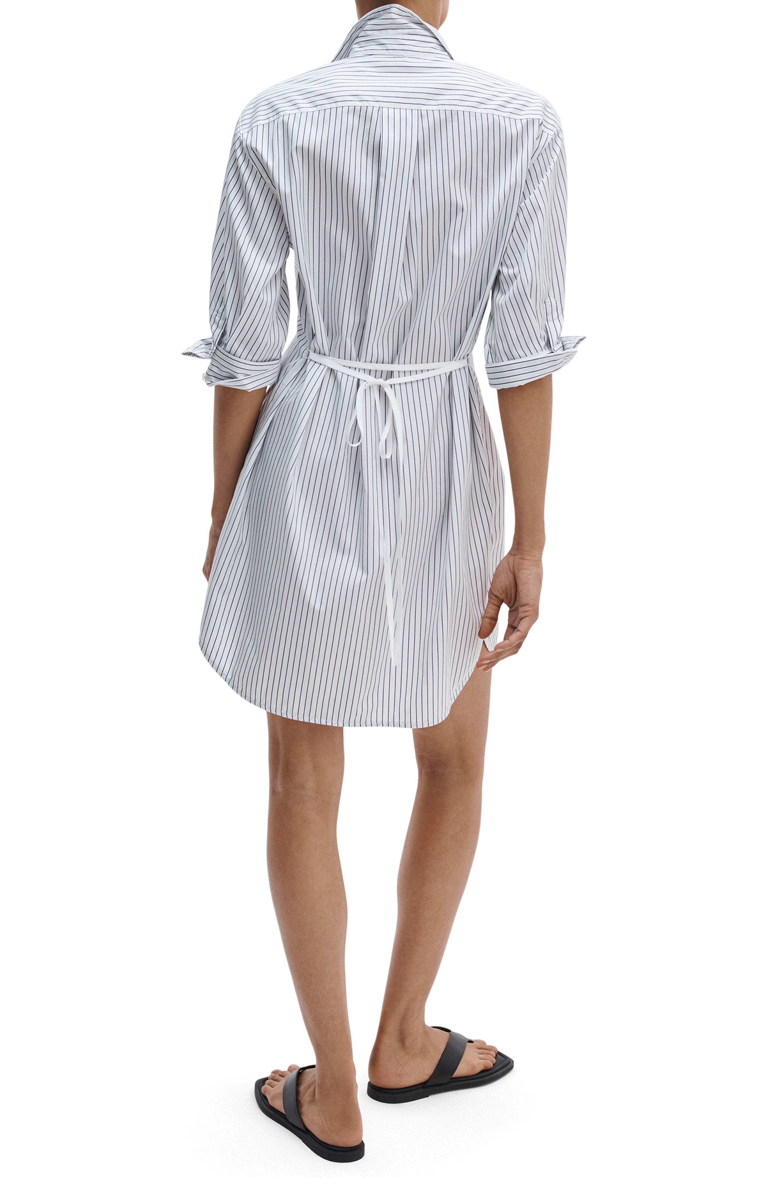 Lucia Stripe Mini Shirtdress - image 2