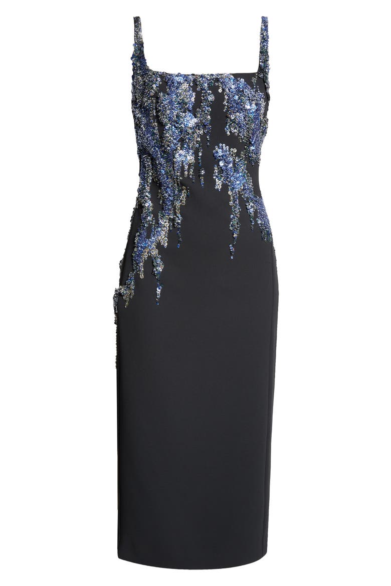 Sequin Embroidered Skirt, Alternate, color, BLACK