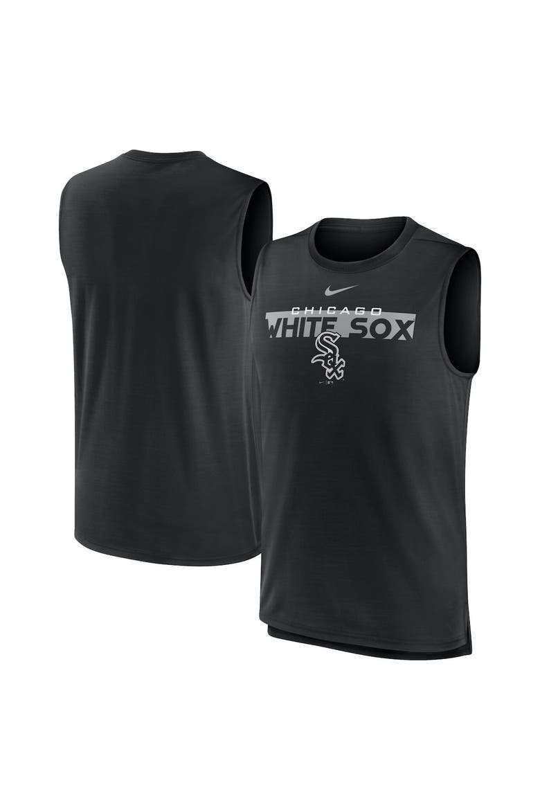 Men's Nike Black Chicago White Sox Knockout Stack Exceed Performance Muscle Tank Top, Main, color, Black