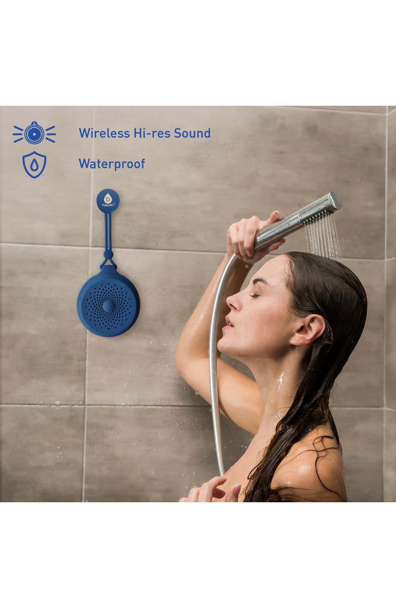 PURSONIC Peak Wireless Speaker & Pursonic Waterproof Wireless Speaker Bundle 360° Hi-Res Sound Anywhere, Anytime, Alternate, color, Blue