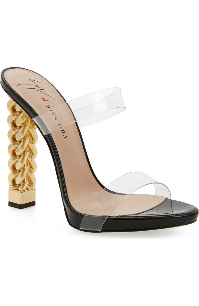 Giuseppe Zanotti x Rita Ora Transparent Strap Sandal, Main, color,