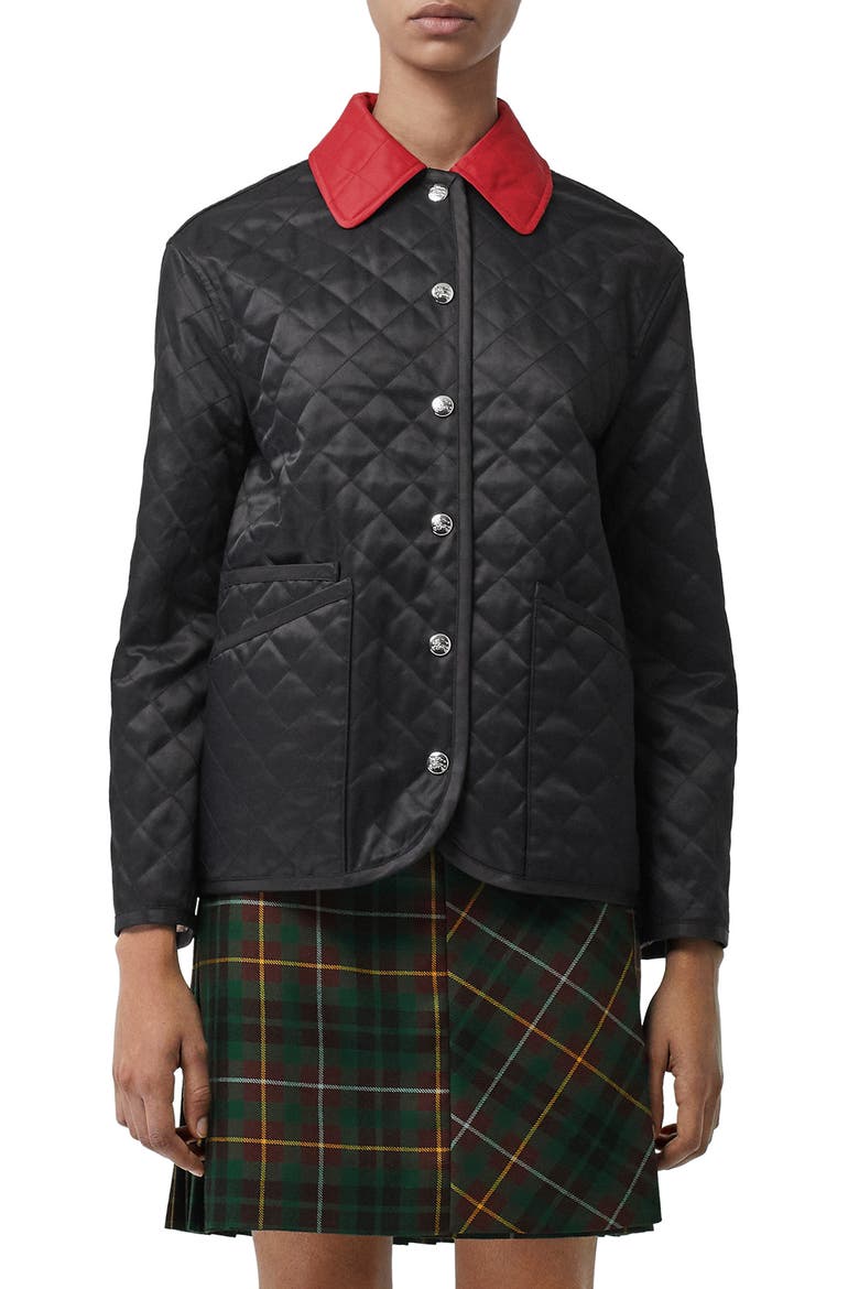 Dranefield Diamond Quilted Jacket, Main, color, BLACK