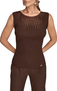 Donna Karan New York Rib Sleeveless Top