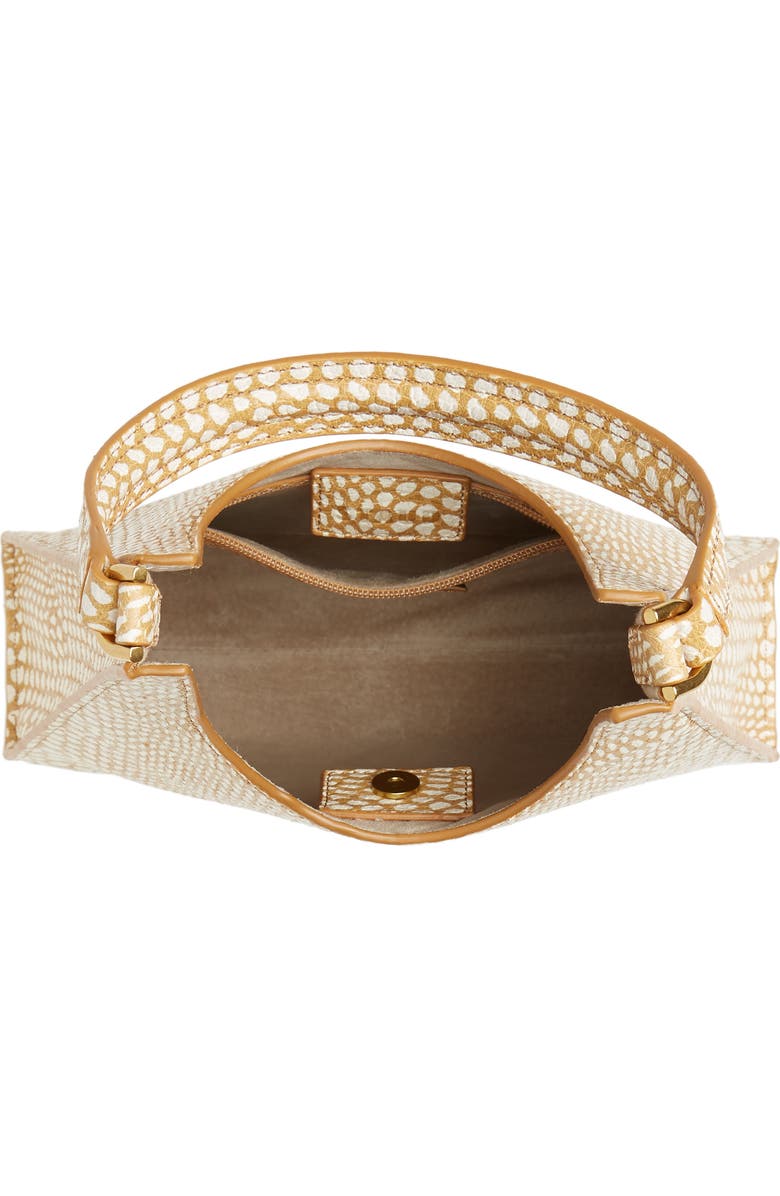 STAUD Rey Snake Embossed Leather Shoulder Bag, Alternate, color,