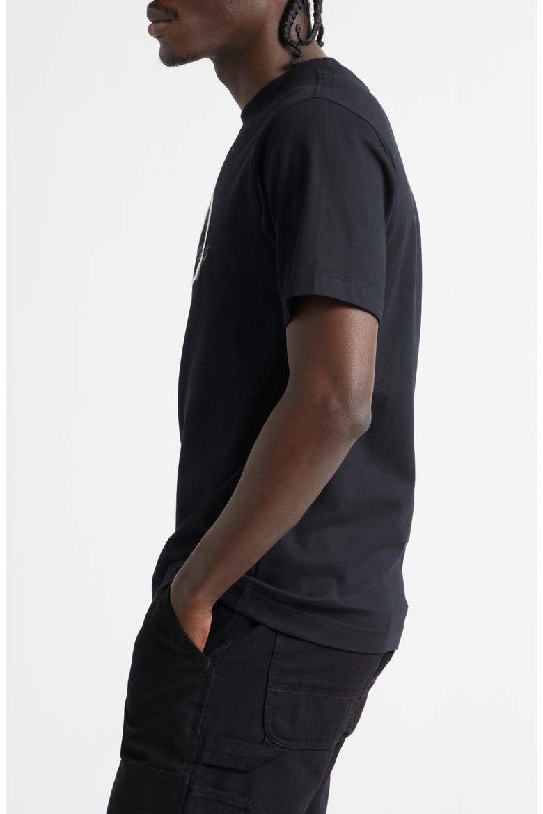 Ryan Embroidered EKD Script Graphic T-Shirt, Alternate, color, BLACK