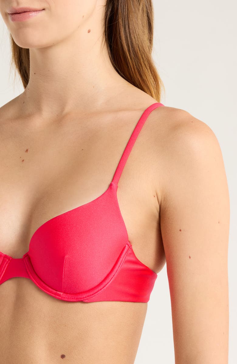 Kulani Kinis Underwire Bikini Top, Alternate, color, Cherry Crush
