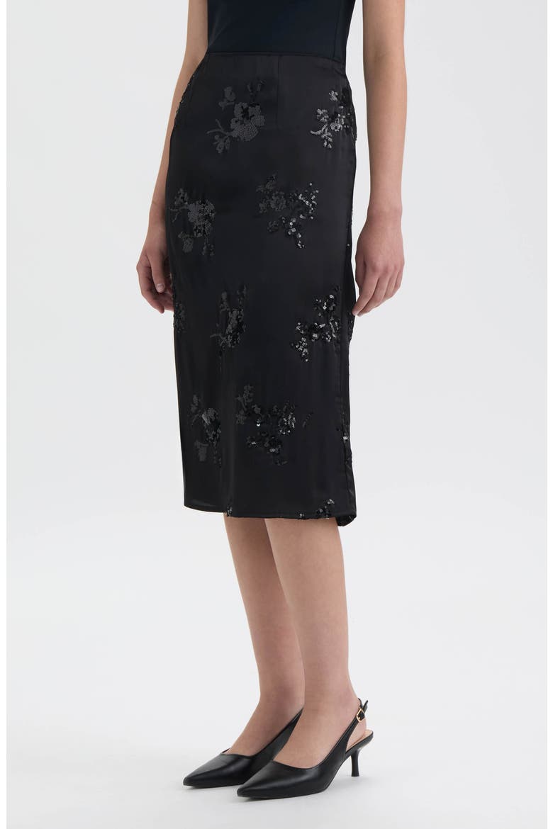 Sequin Embellished Slip Skirt, Alternate, color, BLACK