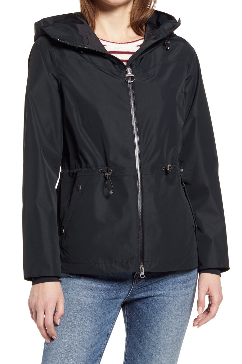 Denstone Waterproof Hooded Raincoat, Alternate, color, BLACK
