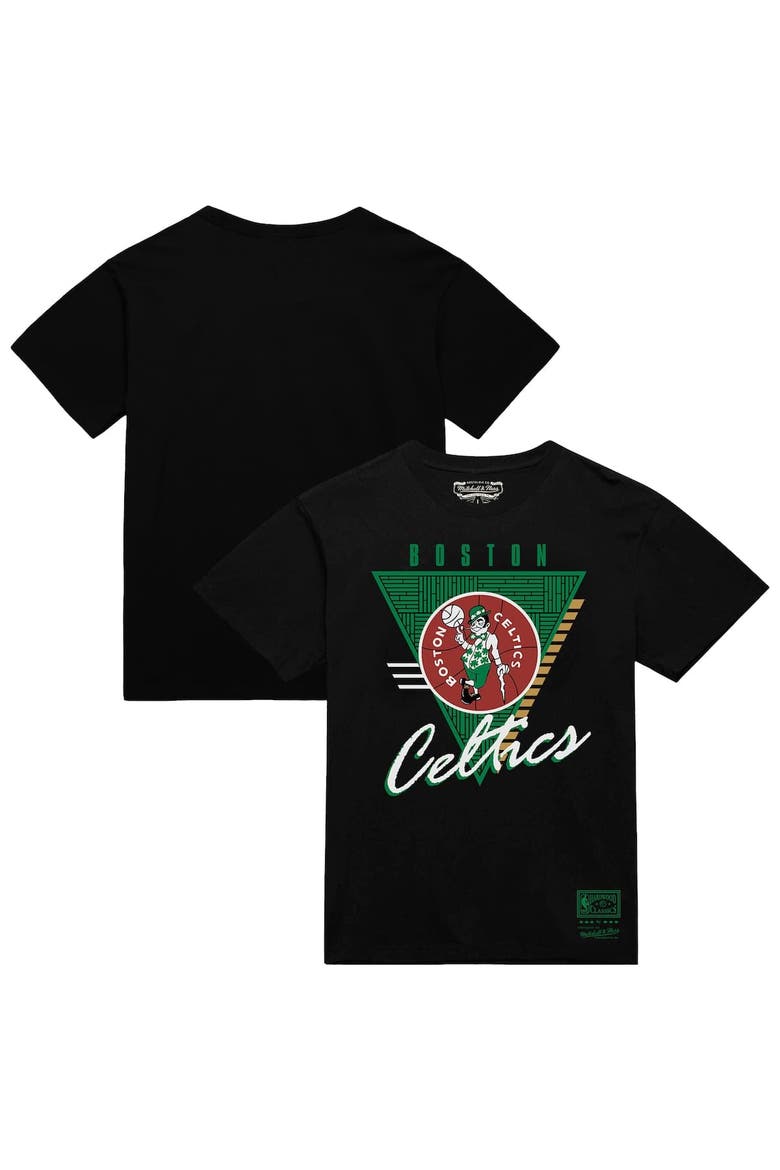 Men's Mitchell & Ness  Black Boston Celtics Worldwide Collection Tri-Logo T-Shirt, Main, color, Black