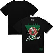 Mitchell & Ness Men's Mitchell & Ness  Black Boston Celtics Worldwide Collection Tri-Logo T-Shirt