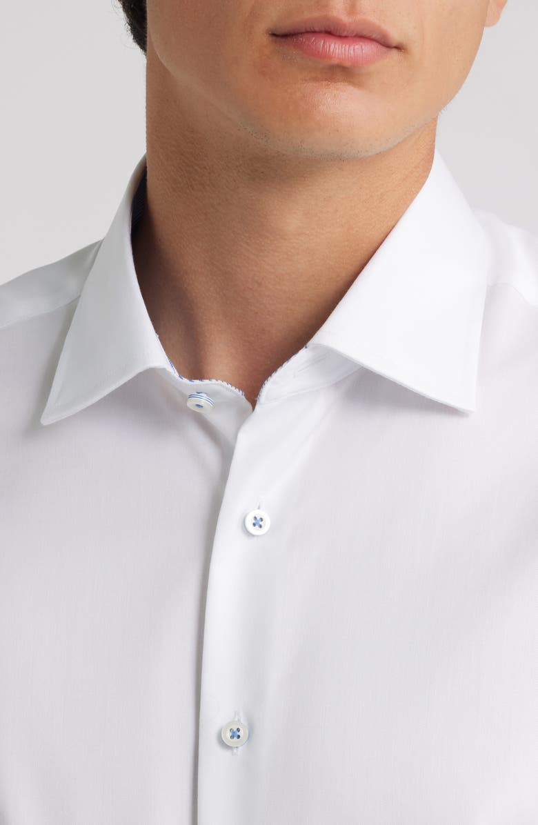 1863 by Eterna Luxury Modern Fit Non-Iron Dress Shirt, Alternate, color, White