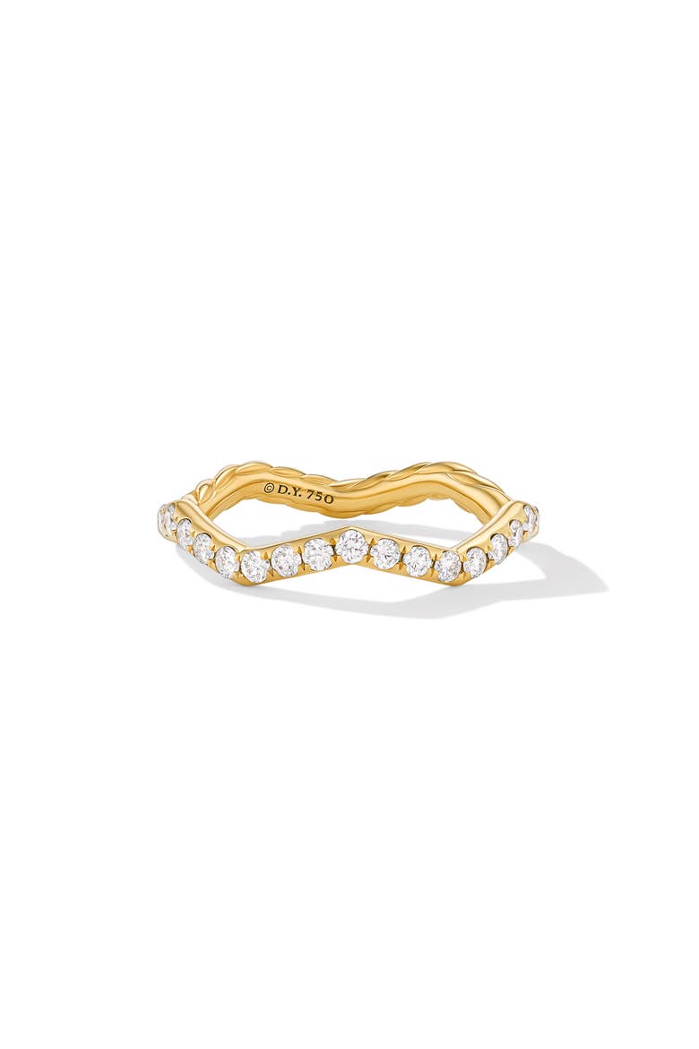 Zigzag Stax Ring in 18K Gold with Diamonds, 2mm, Alternate, color, 18K YELLOW GOLD