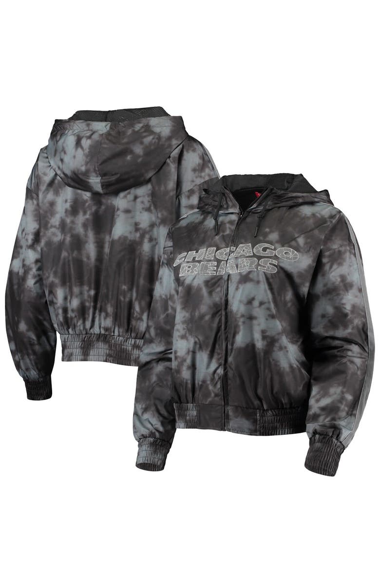 Mitchell & Ness Women's Mitchell & Ness Black Chicago Bears Galaxy Full-Zip Windbreaker Hoodie Jacket, Main, color, Black