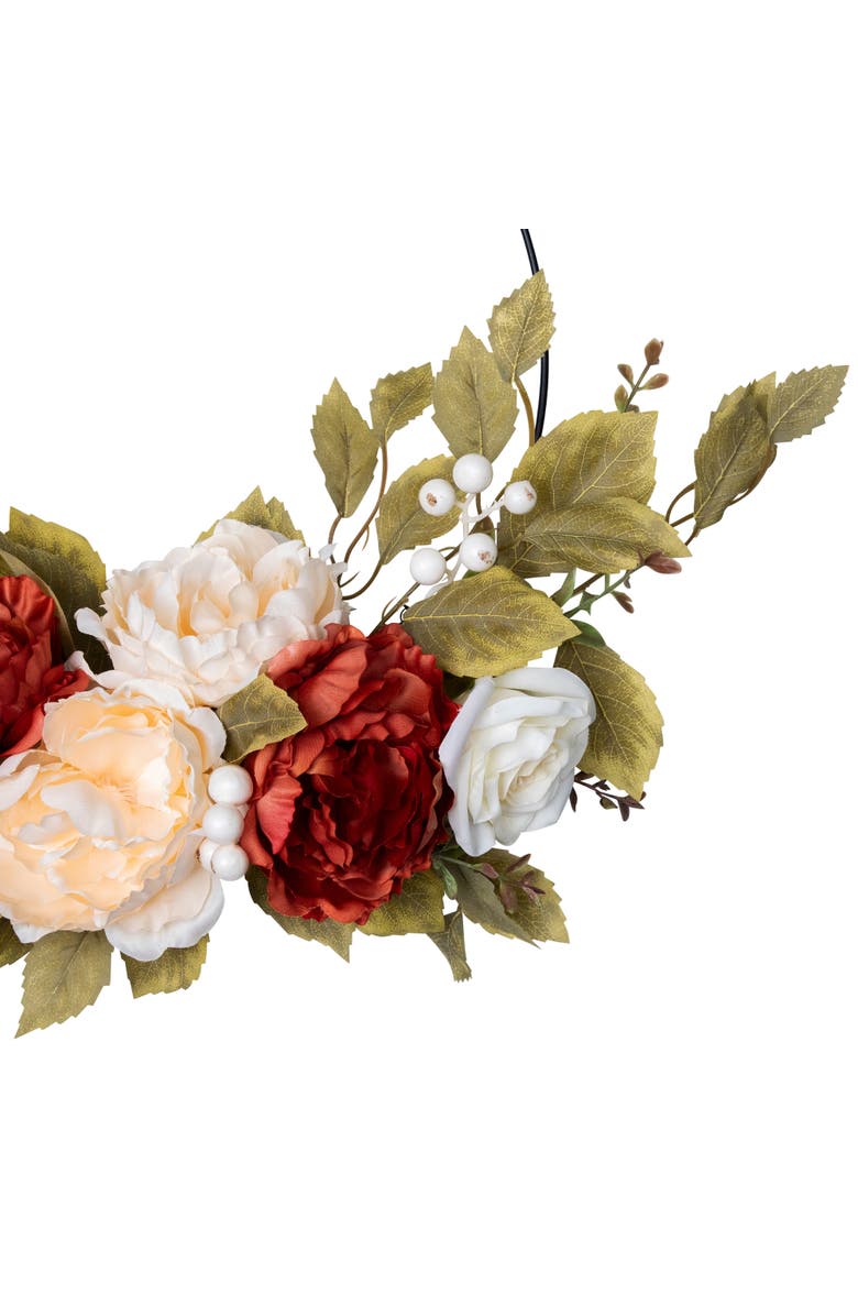 Northlight Fall Harvest Artificial Floral Fall Foliage Twig Wreath - 22", Alternate, color, 