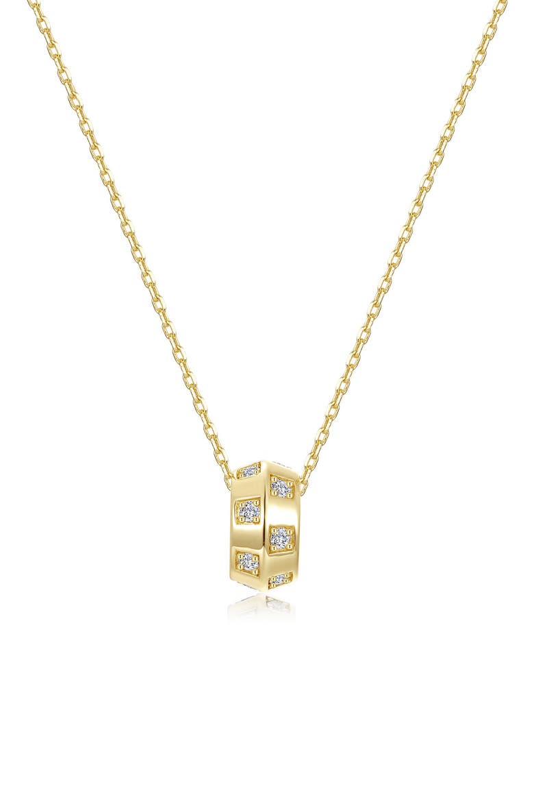 Barrel Beat Pendant Necklace, Main, color, WHITE/ GOLD