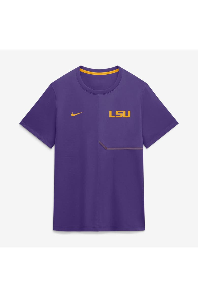 Men's Nike Purple LSU Tigers 2026 Sideline UV Dri-FIT Coaches Shirt, Main, color, Purple