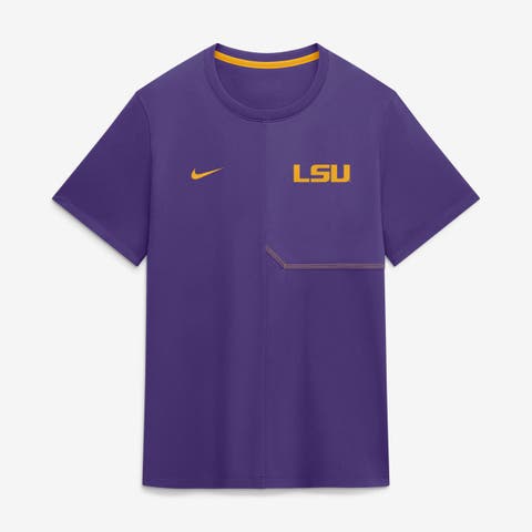 Men's Nike Purple LSU Tigers 2026 Sideline UV Dri-FIT Coaches Shirt