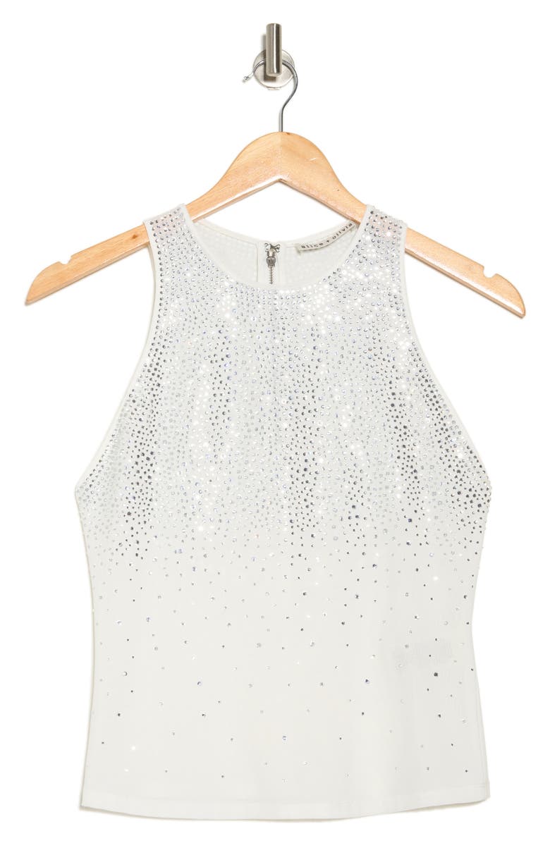 Alice + Olivia Pania Crystal Embellished Tank, Alternate, color,