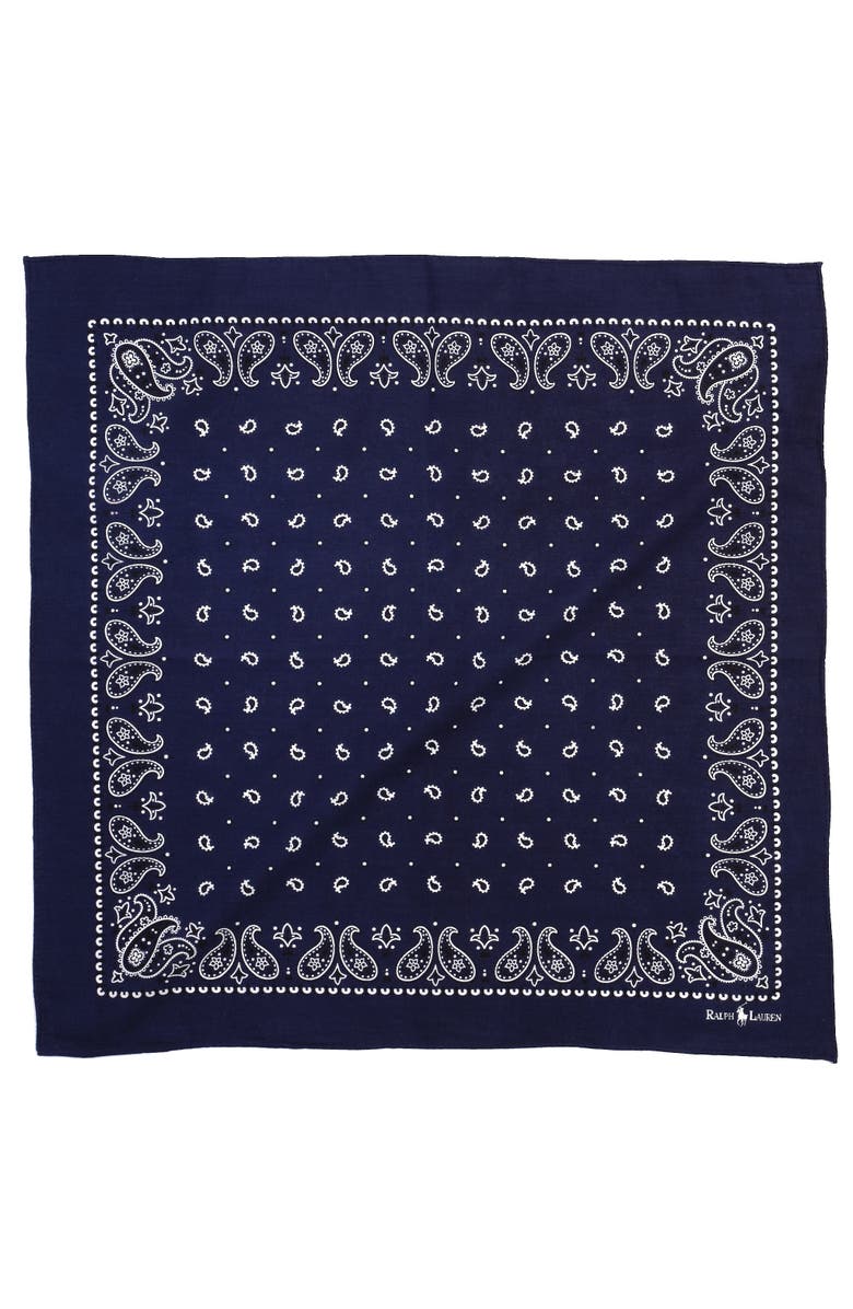Polo Ralph Lauren Classic Bandana, Main, color, Hunter Navy
