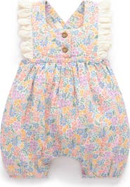 Purebaby Floral Frilly Romper