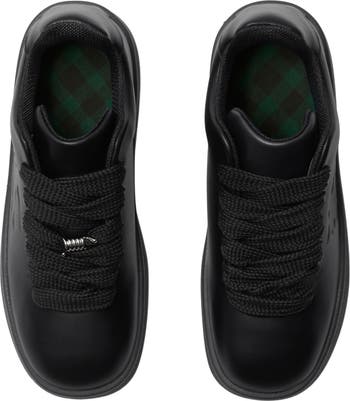 スニーカー BURBERRY Black Leather Box Sneakers 242376M237006_1.jpg