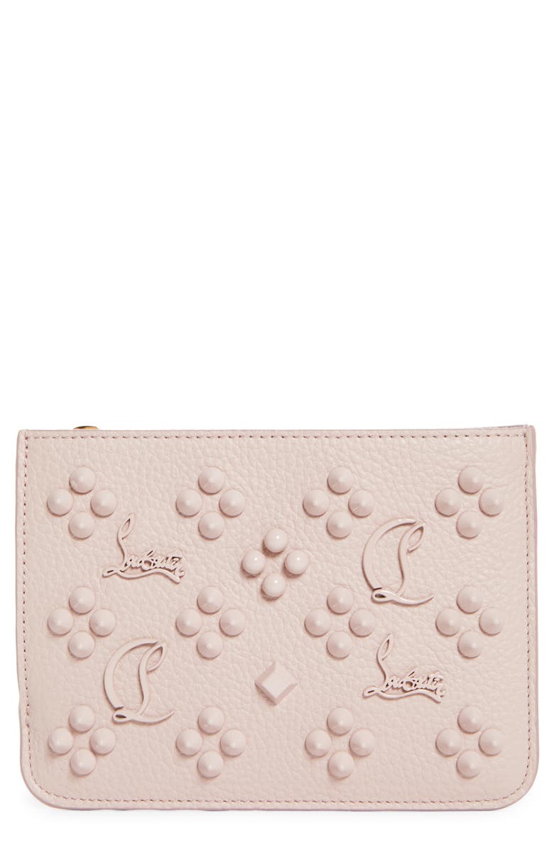 Christian Louboutin Paloma Loubinthesky Calfskin Coin Purse, Main, color, Vintage Rose