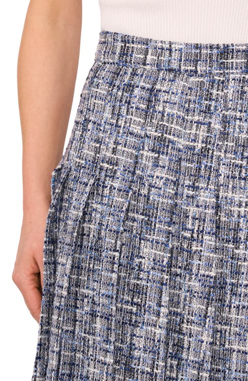Ted Baker Tweed Pleated Fit & Flare Miniskirt In Gray